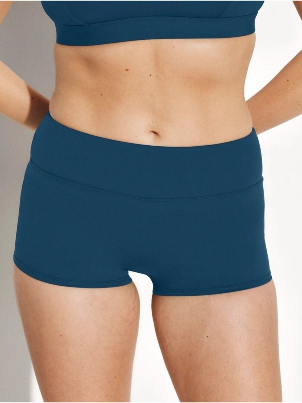 Knix Size L Teal Leakproof Sculpt Swim Shorts